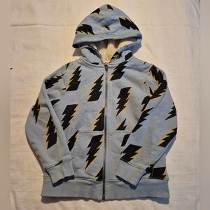 Hanna Andersson Blue and Black Lightning Hoodie